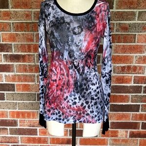 Women’s DAYTRIP Embellished Animal Print Top